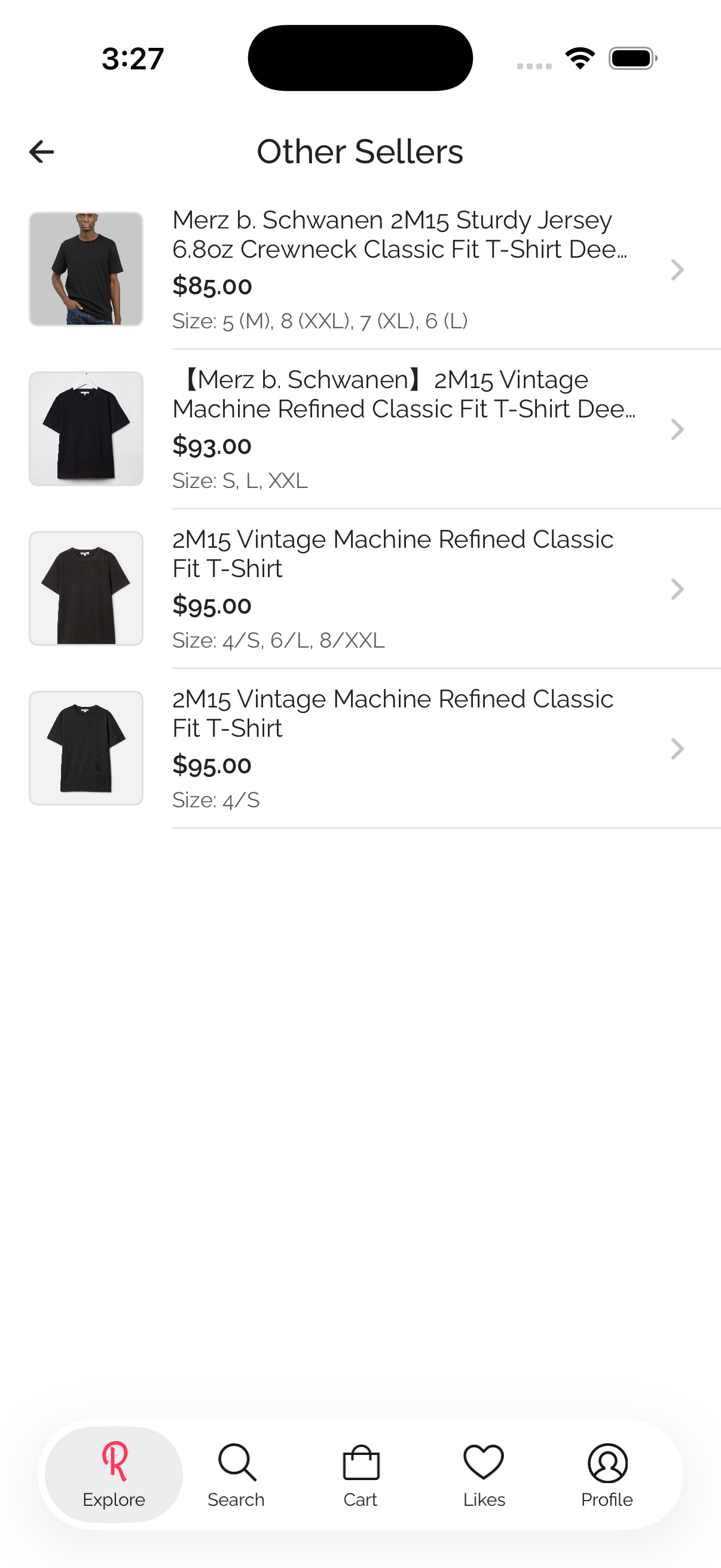 Compare prices from multiple sellers